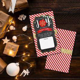 "Little Bundle of Joy" kerstBaby shower Informatiekaartje