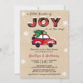 Little Bundle of Joy | KerstBaby shower Kaart (Voorkant)