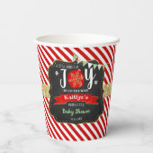 "Little Bundle of Joy" kerstBaby shower Papieren Bekers (Achterkant)
