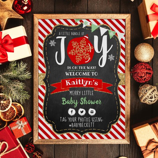 "Little Bundle of Joy" kerstBaby shower Poster