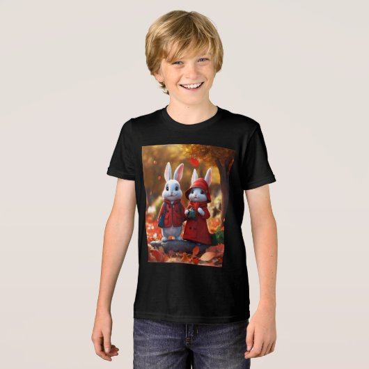 Little Bunnies ontwerp Tri-Blend Shirt (Voorkant volledig)