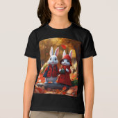 Little Bunnies ontwerp Tri-Blend Shirt (Voorkant)