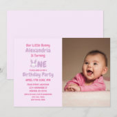 Little Bunny 1st Birthday Kaart (Voorkant / Achterkant)