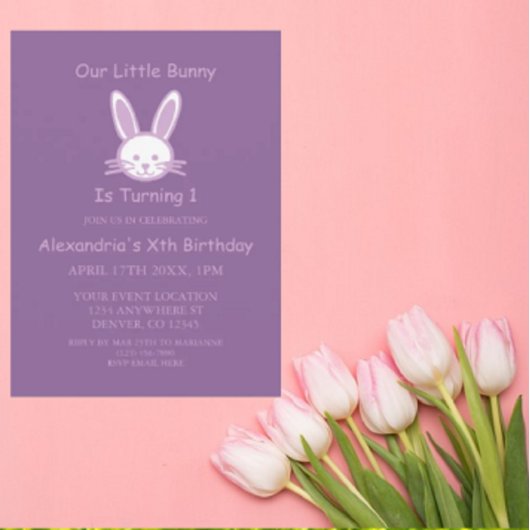 Little Bunny 1st Birthday Kaart
