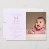 Little Bunny 1st Birthday Kaart (Voorkant)