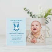 Little Bunny 1st Birthday Kaart (Staand voorkant)