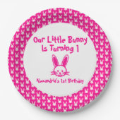 Little Bunny 1st Birthday Papieren Bordje (Voorkant)
