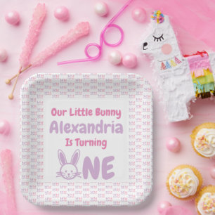 Little Bunny 1st Birthday Papieren Bordje