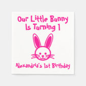 Little Bunny 1st Birthday Servet (Voorkant)