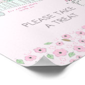 Little Bunny and Balloon Baby shower Treat Poster (Hoek)