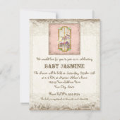 Little Bunny Baby Meisje Circus Carrousel Kunst Kaart (Achterkant)