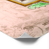 Little Bunny Baby Meisje Circus Carrousel  Kunst Poster (Hoek)