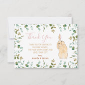 Little Bunny Baby shower Bedankt (Voorkant)