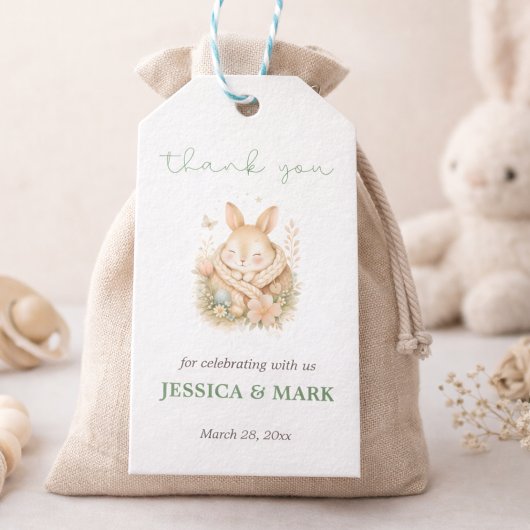Little Bunny Baby Shower Bedankt Cadeaulabel