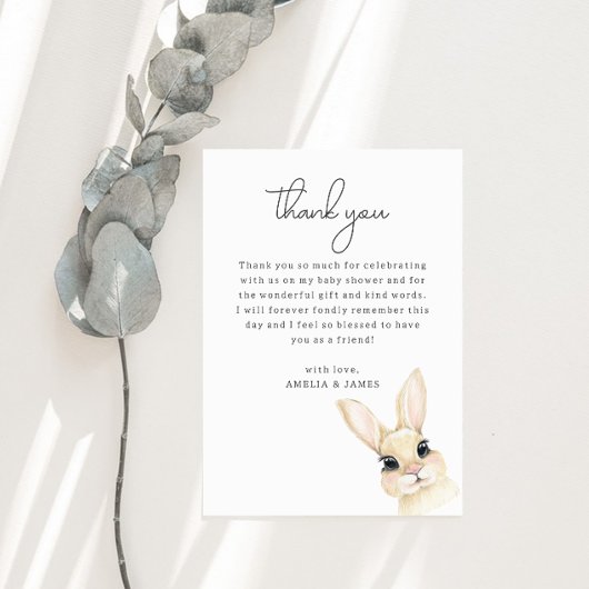 Little Bunny Baby shower Bedankt Card Informatiekaartje