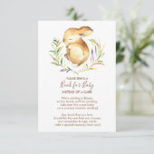 Little Bunny Baby shower Boek voor Baby Kaart (Staand voorkant)