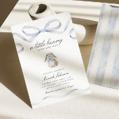 Little Bunny Baby Shower | Boy Blue Spring Easter Kaart