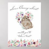 Little Bunny Baby shower Favor Table Poster (Voorkant)