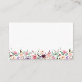 Little Bunny Baby shower Floral Diaper Raffle Informatiekaartje (Achterkant)