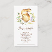 Little Bunny Baby shower Luier Raffle Ticket Informatiekaartje (Voorkant)