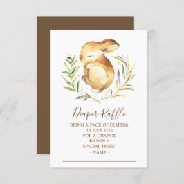 Little Bunny Baby shower Luier Raffle Ticket Kaart