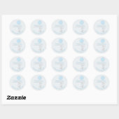Little Bunny & Balloon Blue Dank je Ronde Sticker (Vel)