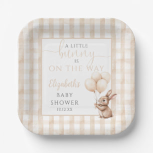 Little Bunny Balloons Genderneutraal Baby shower Papieren Bordje