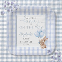 Little Bunny Blue Ballonnen Jongen Baby Shower