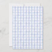 Little Bunny Blue Balloons Boy Baby shower Kaart (Achterkant)