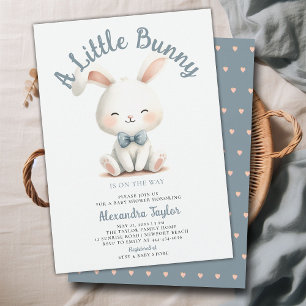 Little Bunny Bow Stropdas Schattige Eenvoudige Bab Kaart