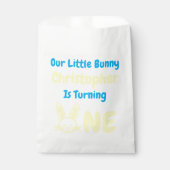 Little Bunny Boy 1st Birthday Bedankzakje (Voorkant)