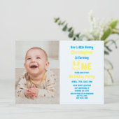 Little Bunny Boy 1st Birthday Kaart (Staand voorkant)