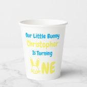 Little Bunny Boy 1st Birthday Papieren Bekers (Voorkant)