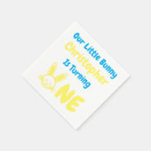 Little Bunny Boy 1st Birthday Servet (Hoek)