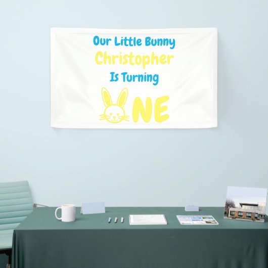 Little Bunny Boy 1st Birthday Spandoek (Beurs)