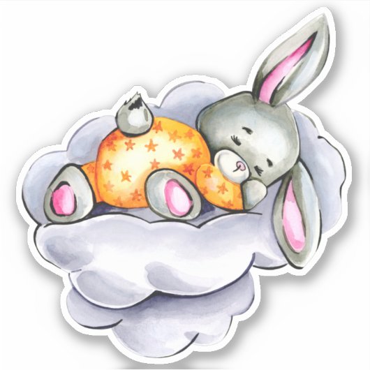 Little Bunny Cute Animal Sticker (Voorkant)