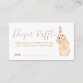 Little Bunny Diaper Raffle Informatiekaartje (Voorkant)