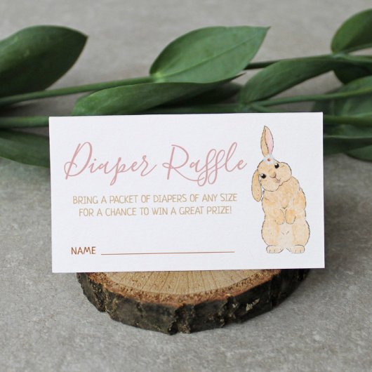 Little Bunny Diaper Raffle Informatiekaartje