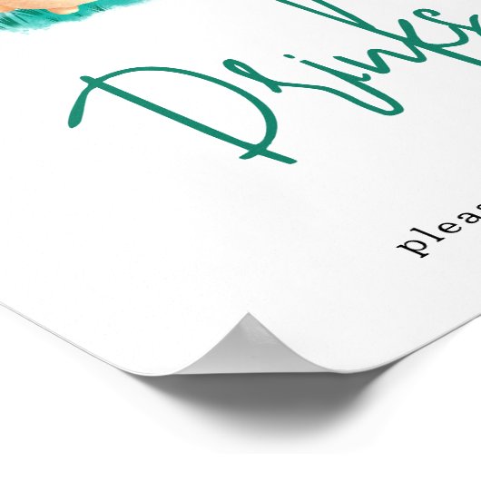 Little Bunny - Drinken Poster (Hoek)