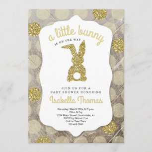 Little Bunny Easter Baby shower Gender Neutral Kaart