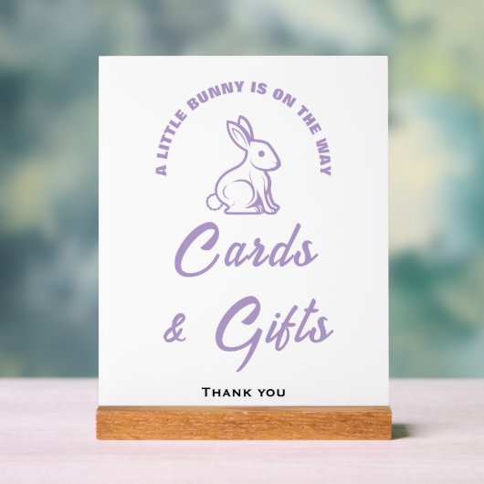 Little Bunny Easter Baby shower Kaarten & Geschenk Acryl Bord (Neutraal)