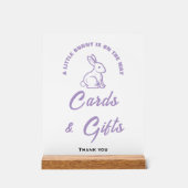 Little Bunny Easter Baby shower Kaarten & Geschenk Acryl Bord (Voorkant)