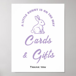 Little Bunny Easter Baby shower Kaarten & Geschenk Poster