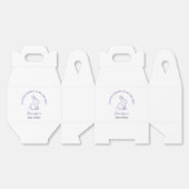 Little Bunny Easter Baby shower Wit Paarse Cool Bedankdoosjes (Ongevouwen)