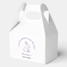 Little Bunny Easter Baby shower Wit Paarse Cool Bedankdoosjes