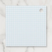 Little Bunny Easter Checkered Baby shower Bedankjes Labels (Achterkant)
