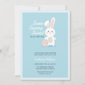 Little Bunny Easter Checkered Baby shower Kaart (Voorkant)