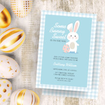 Little Bunny Easter Checkered Baby shower