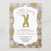 Little Bunny Easter Theme Baby shower voor Meisje