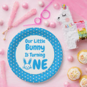 Little Bunny First Birthday Papieren Bordje (Feest)